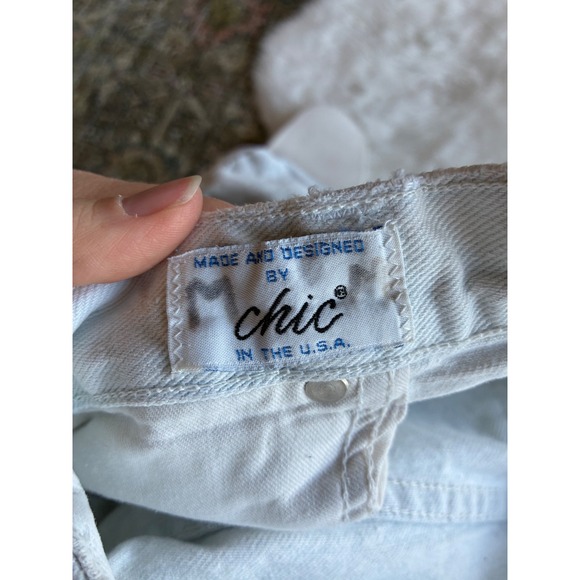 Vintage Chic Light Wash High Rise Straight Leg Jeans Women's Size 16 Petite - Picture 2 of 7